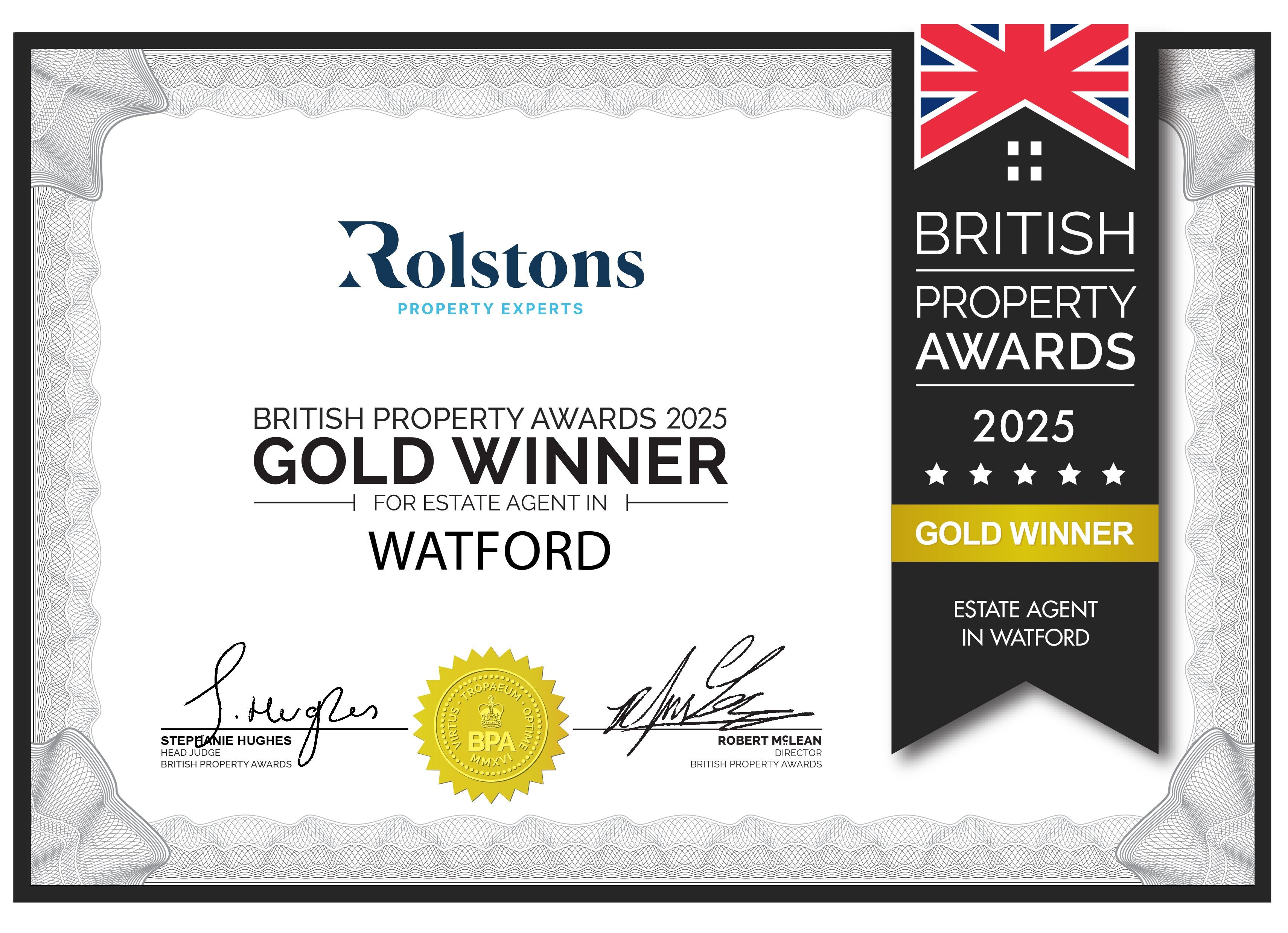 Rolstons Wins British Property Award for the Third Consecutive Year